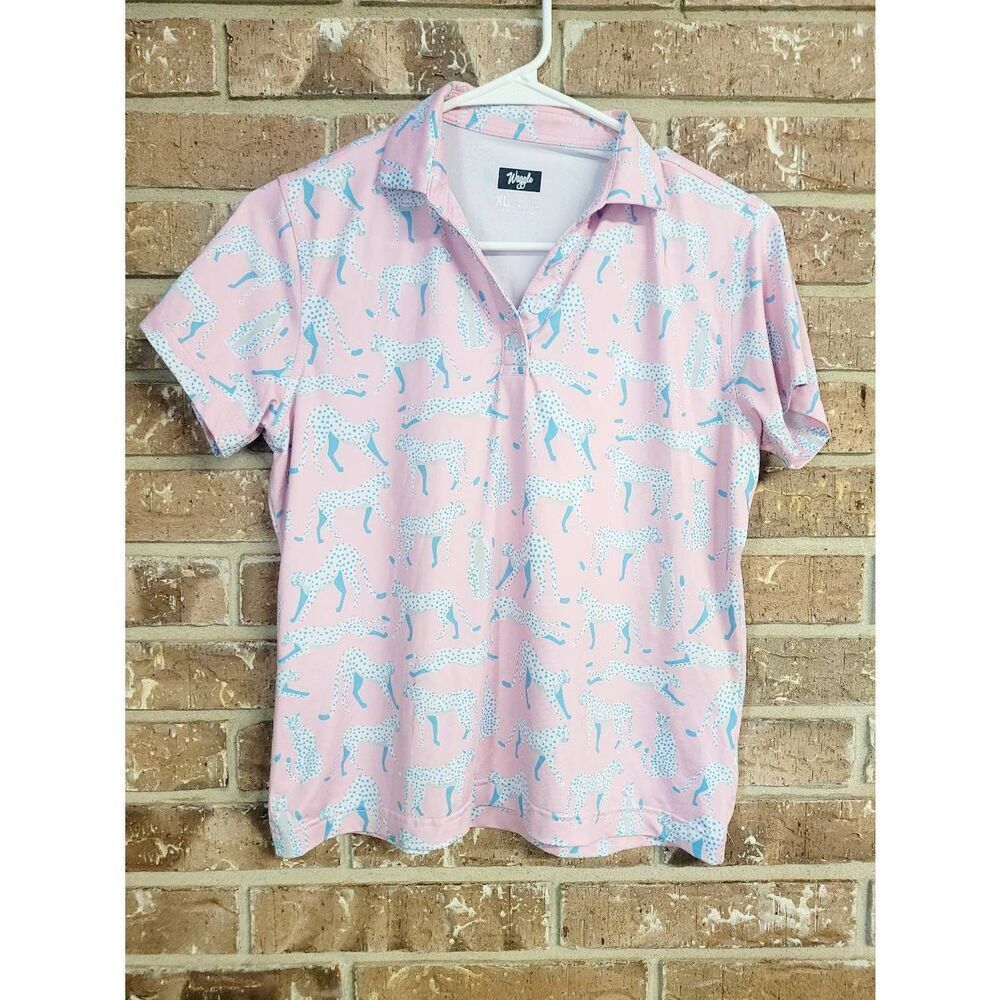 Waggle Performance Cheetah Polo, Youth Girls XL